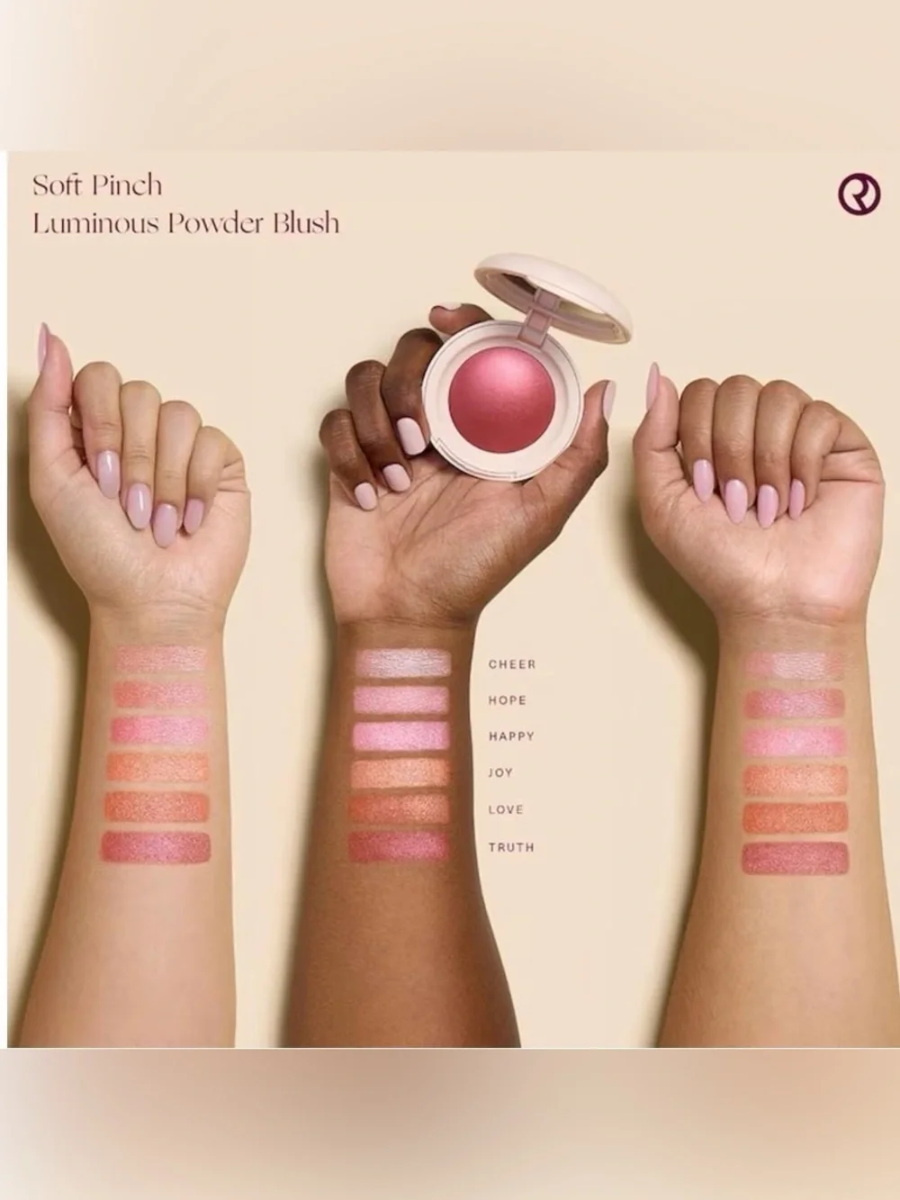 Rare Beauty Soft Pinch Luminous Powder Blush *Love* Full Size NIB